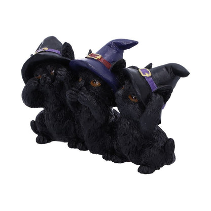 Three Wise Black Cats see no evil hear no evil speak no evil by Nemesis Now