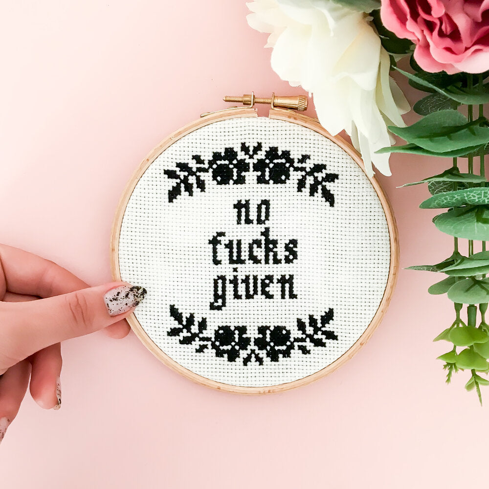 Innocent Bones No F**ks Given Cross Stitch Kit - Kate's Clothing