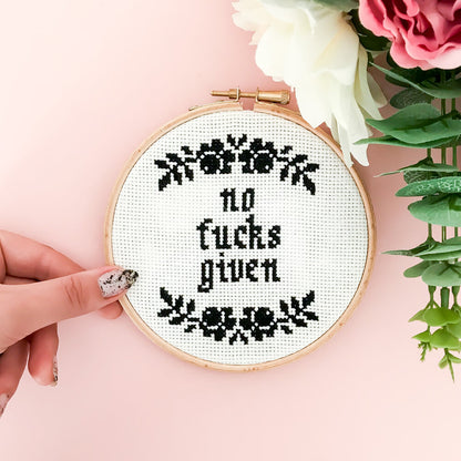 Innocent Bones No F**ks Given Cross Stitch Kit - Kate's Clothing