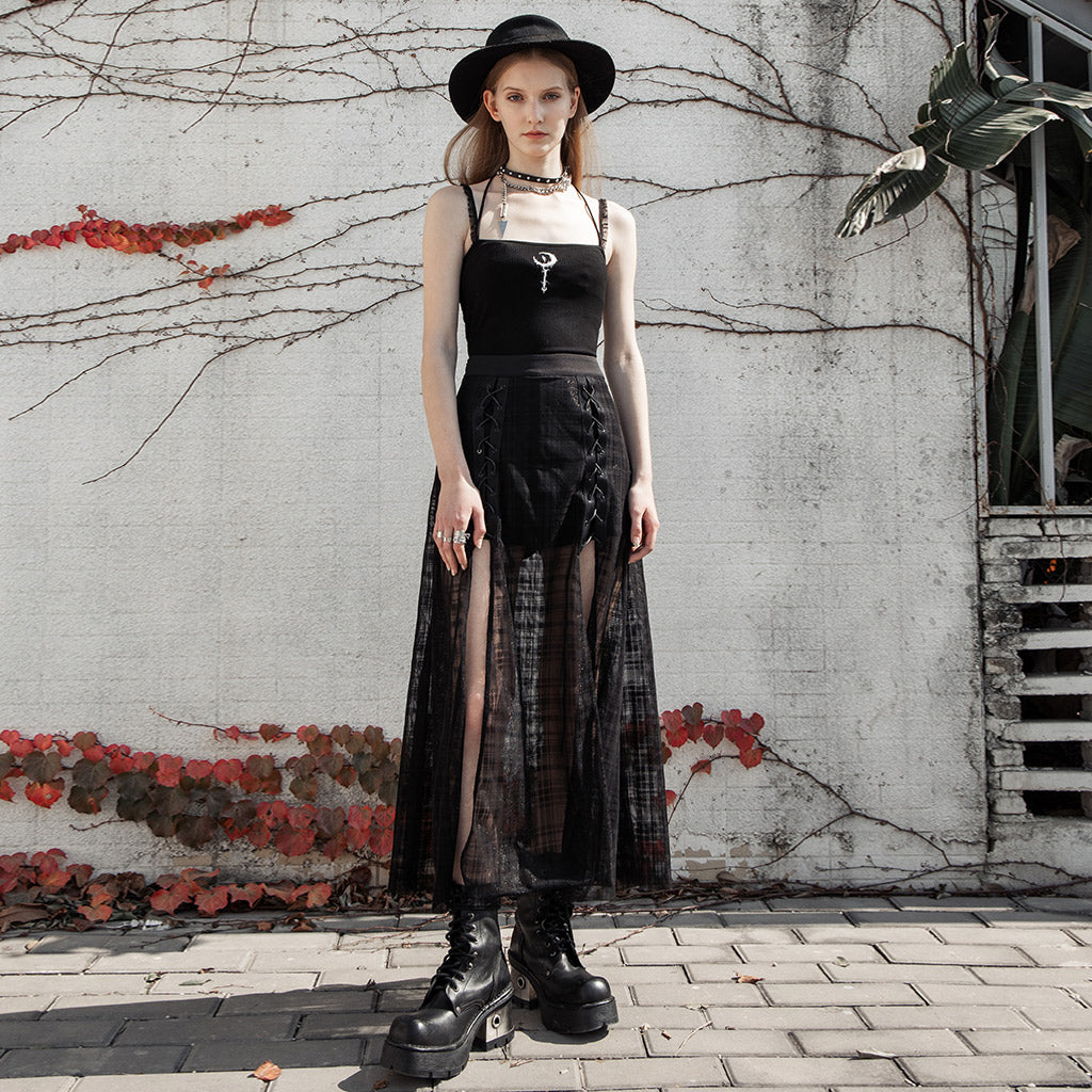 Punk Rave Radella Mesh Skirt - Kate's Clothing