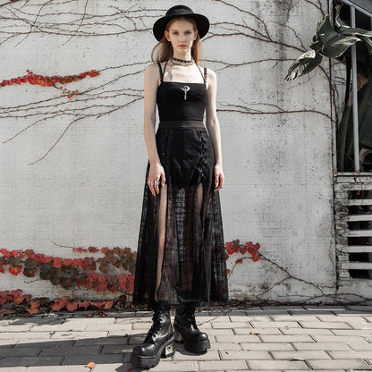 Punk Rave Radella Mesh Skirt - Kate's Clothing