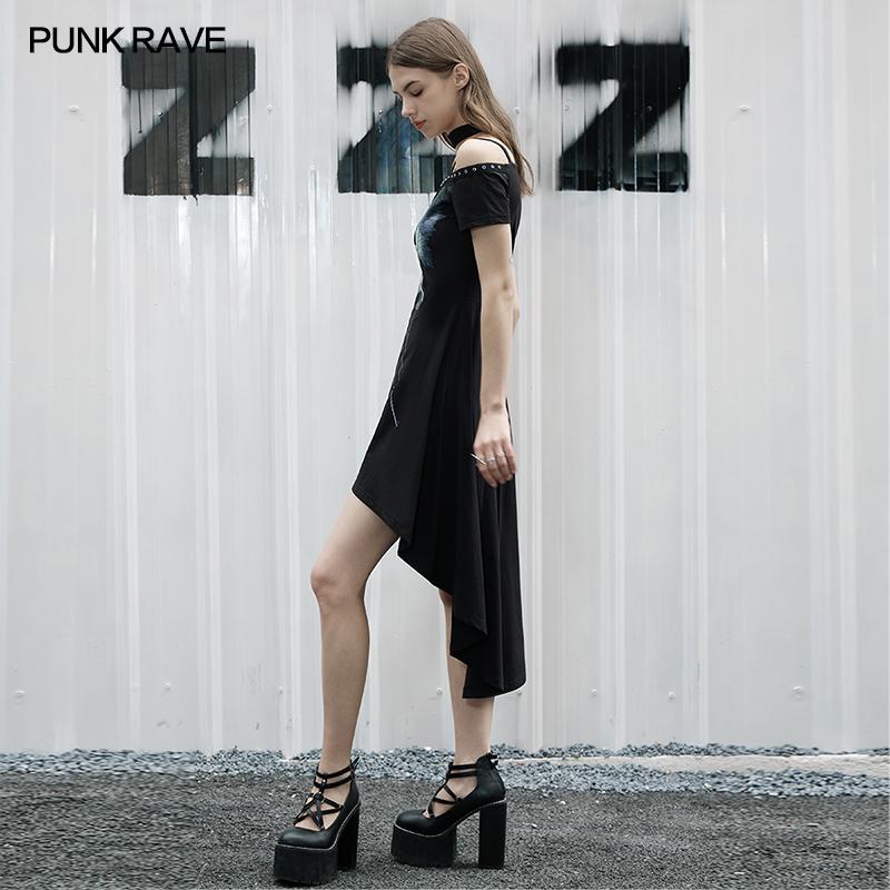 Punk Rave Aaliyah Bardot Dress - Kate's Clothing