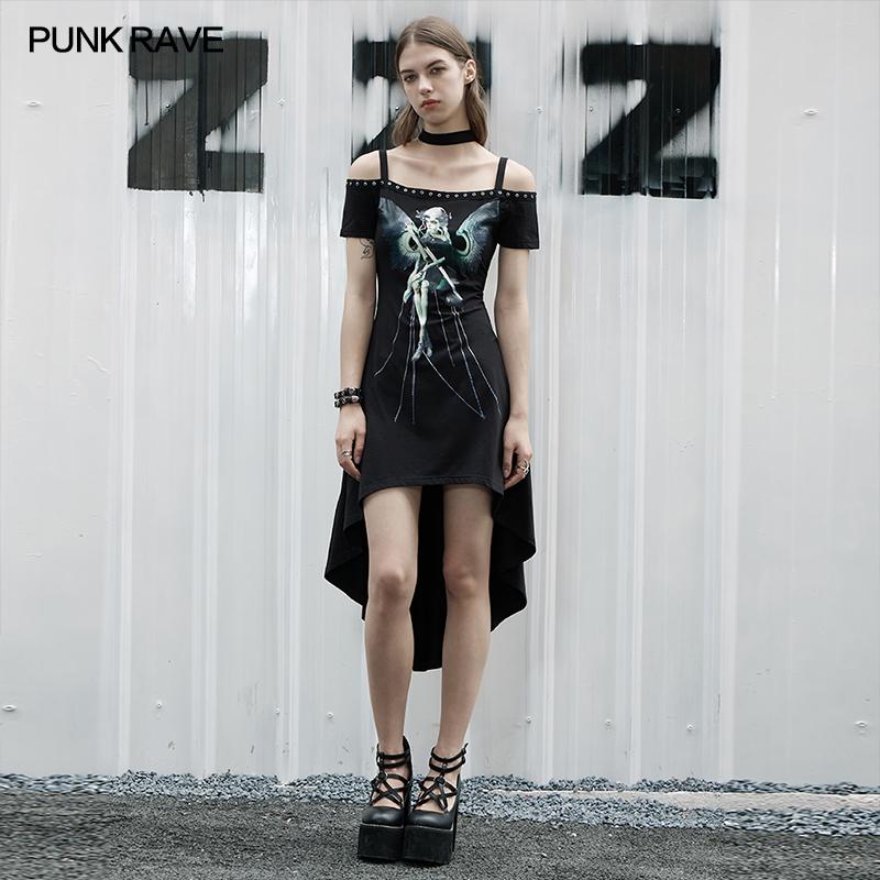 Punk Rave Aaliyah Bardot Dress - Kate's Clothing