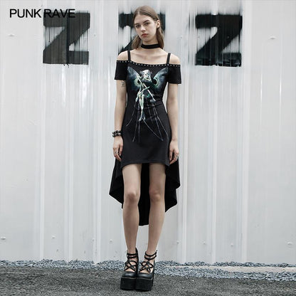 Punk Rave Aaliyah Bardot Dress - Kate's Clothing