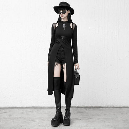 Punk Rave Brea High Split Dress - Kate's Clothing