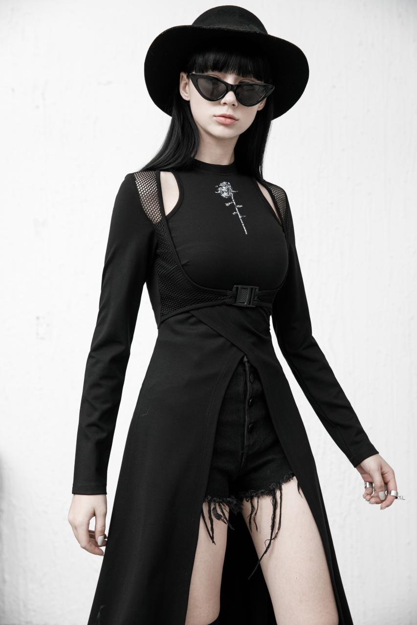 Punk Rave Brea High Split Dress - Kate's Clothing