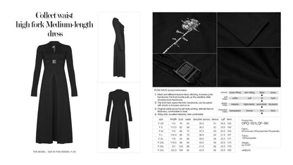 Punk Rave Brea High Split Dress - Kate's Clothing