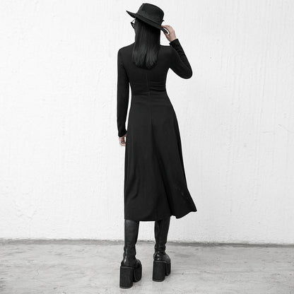 Punk Rave Brea High Split Dress - Kate's Clothing
