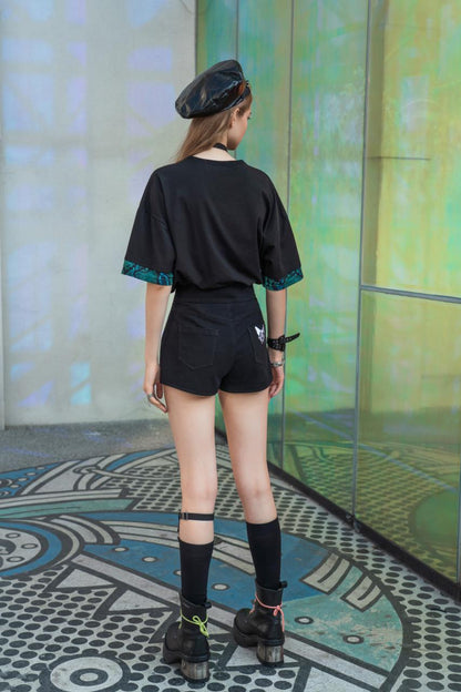 Punk Rave Hattie Denim Shorts - Kate's Clothing