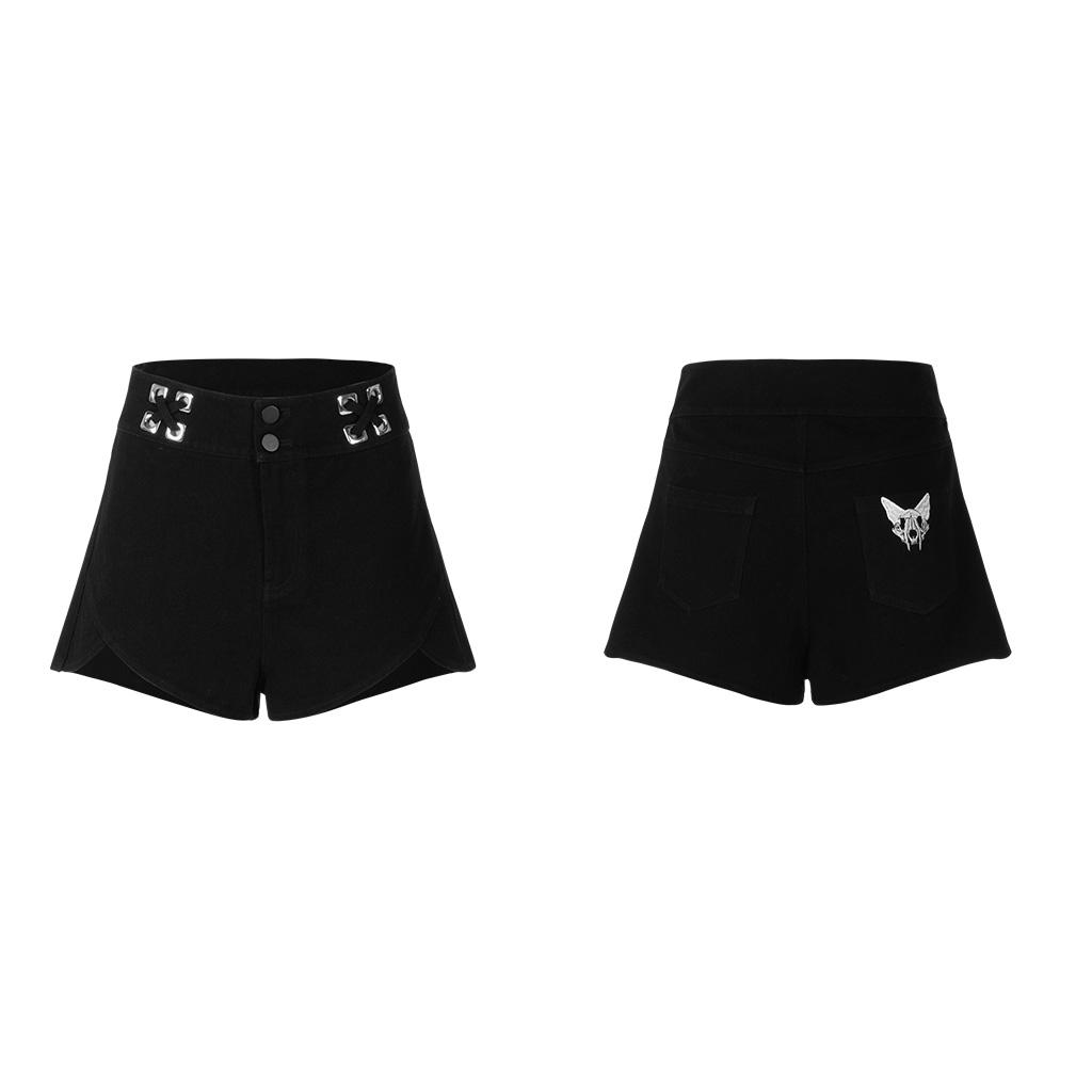 Punk Rave Hattie Denim Shorts - Kate's Clothing