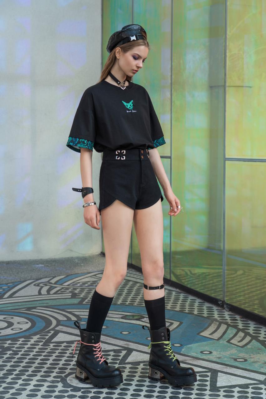 Punk Rave Hattie Denim Shorts - Kate's Clothing