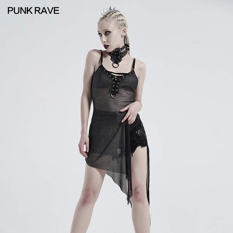 Punk Rave Haze Mesh Dress - Kate's Clothing