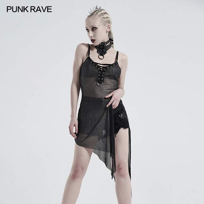 Punk Rave Haze Mesh Dress - Kate's Clothing