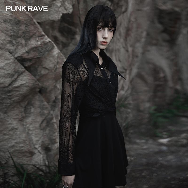 Punk Rave Luni Lace Shirt - Kate's Clothing