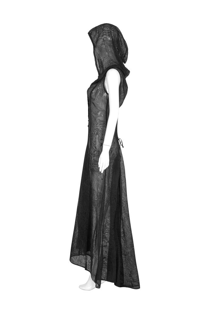Punk Rave Plus Size Sabrina Chiffon Hooded Waistcoat Dress - Kate's Clothing