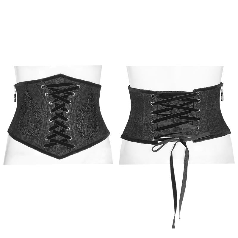 Punk Rave Meri Jacquard Waist Cincher - Kate's Clothing