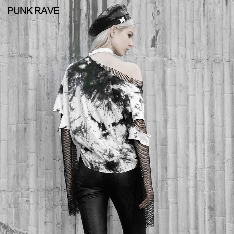 Punk Rave Sydney Tie-Dye Top - White - Kate's Clothing