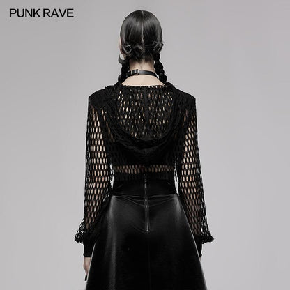 Punk Rave Zola Cropped Hoodie - Kate's Clothing