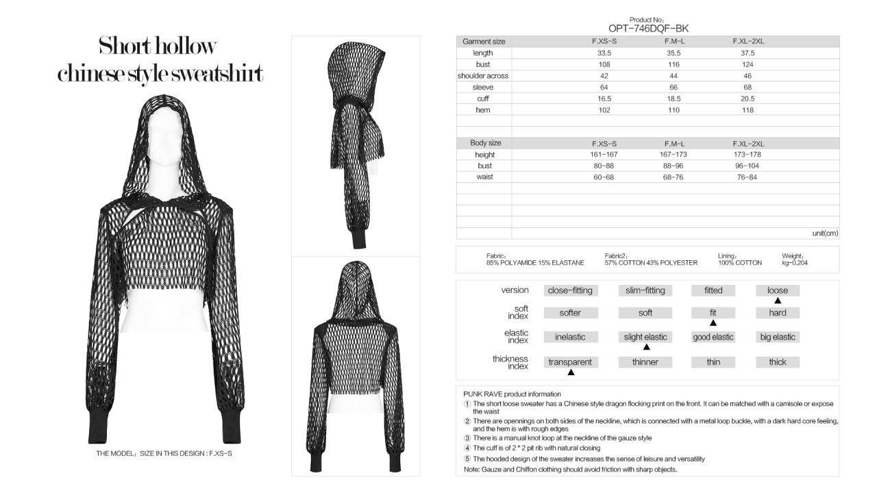 Punk Rave Zola Cropped Hoodie - Kate's Clothing