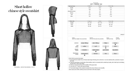 Punk Rave Zola Cropped Hoodie - Kate's Clothing