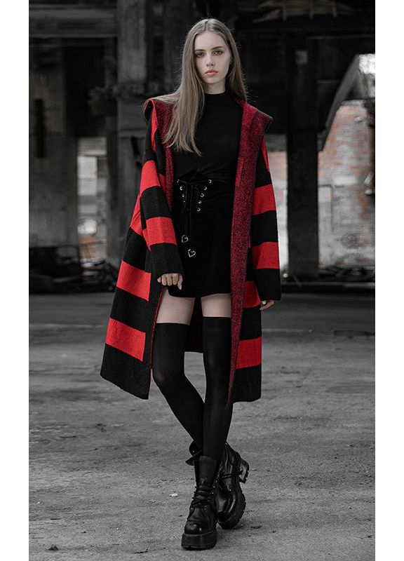 Punk Rave Blair Striped Cardigan - Kate's Clothing