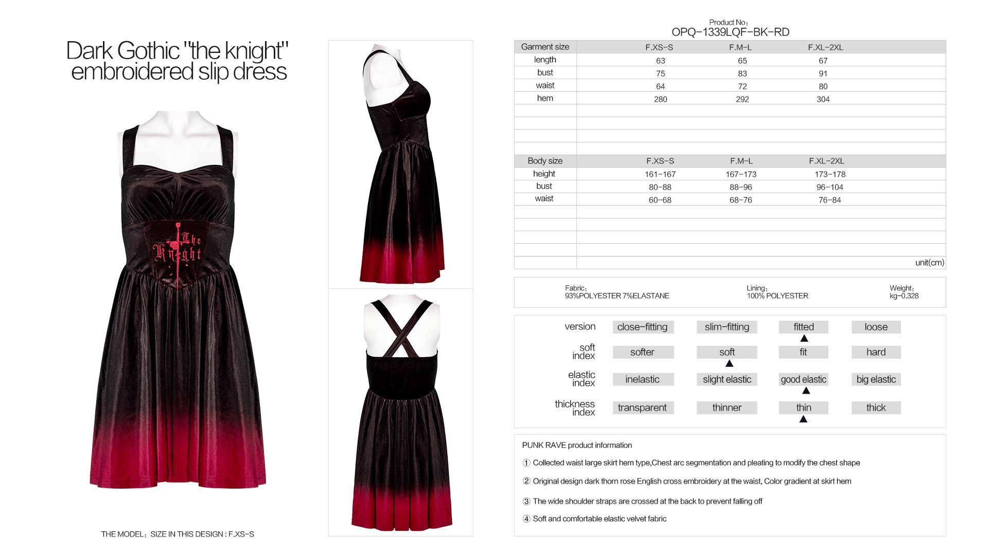 Punk Rave Pixie Dress - Black & Red - Kate's Clothing