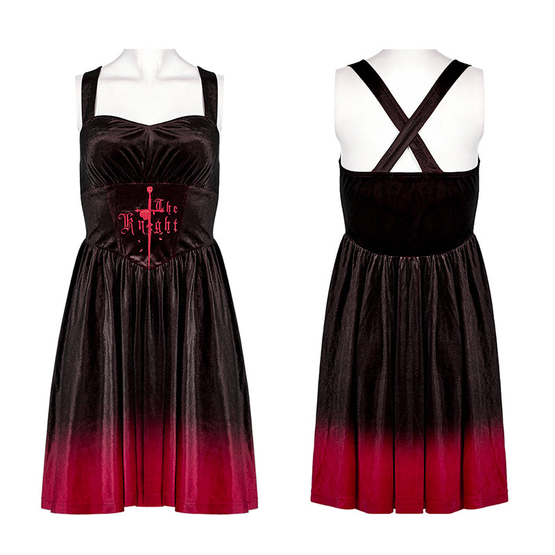 Punk Rave Pixie Dress - Black & Red - Kate's Clothing