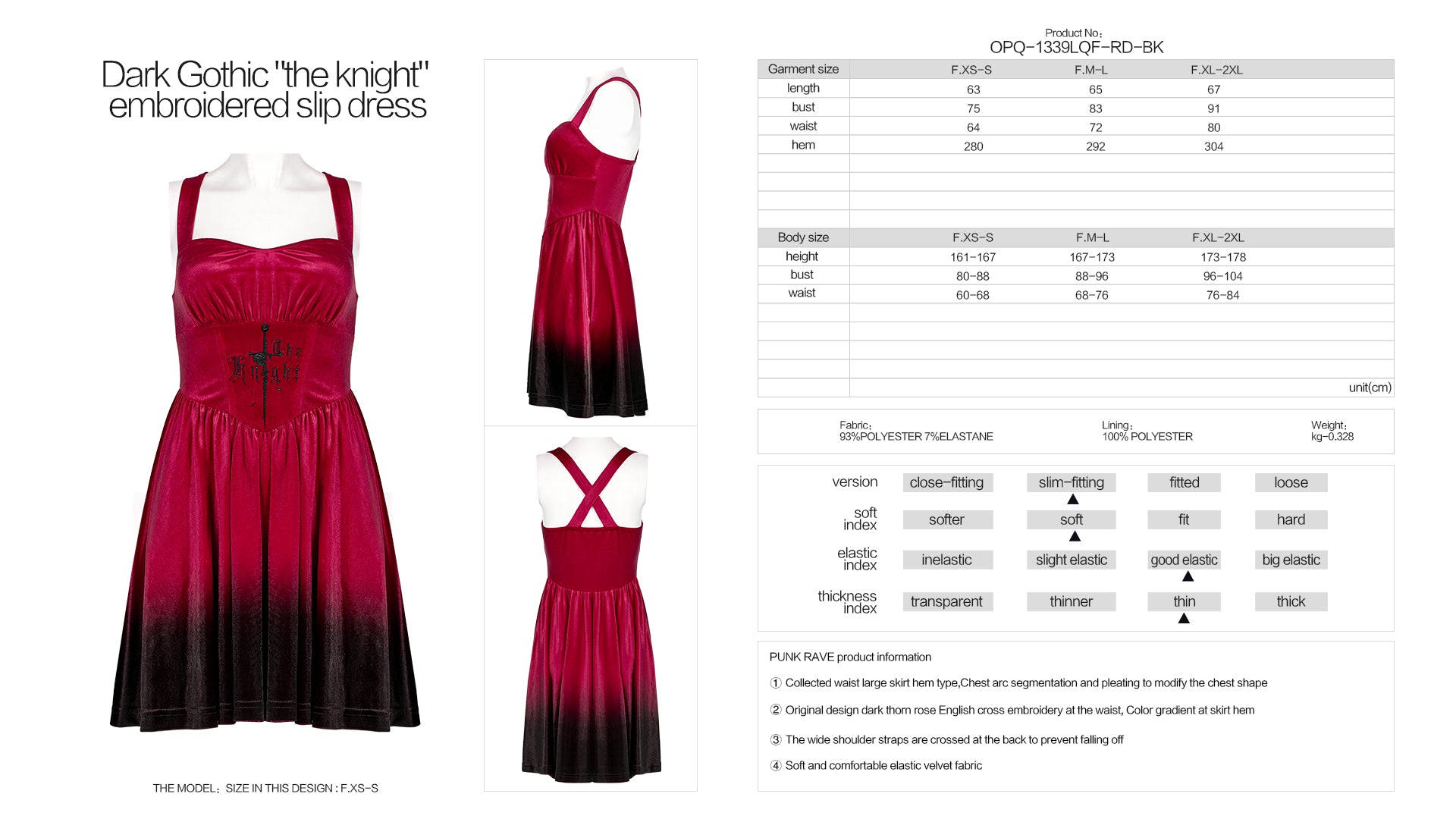 Punk Rave Pixie Dress - Red & Black - Kate's Clothing