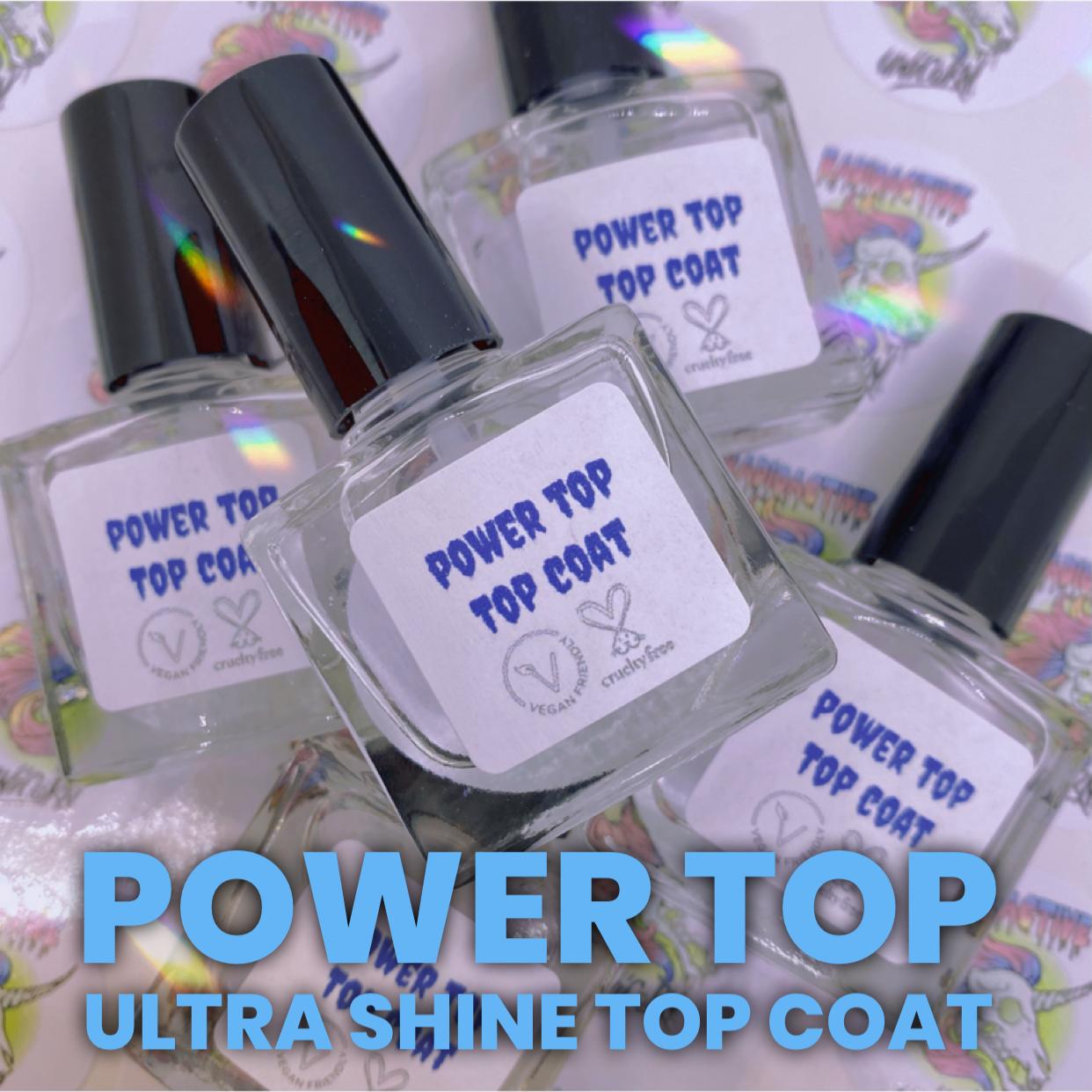 Radioactive Unicorn Power Top Coat Nail Polish - Kate's Clothing