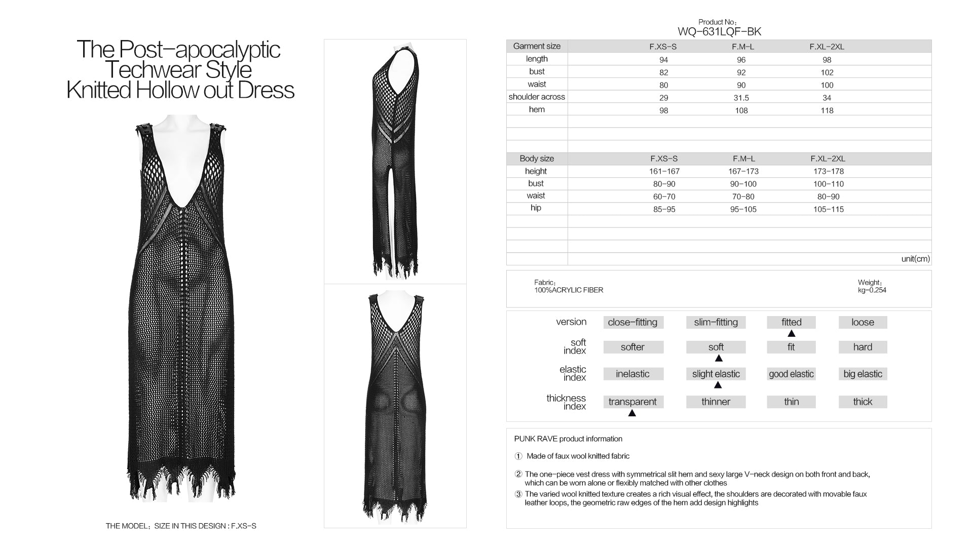 Punk Rave Priya Knitted Dress - Kate's Clothing