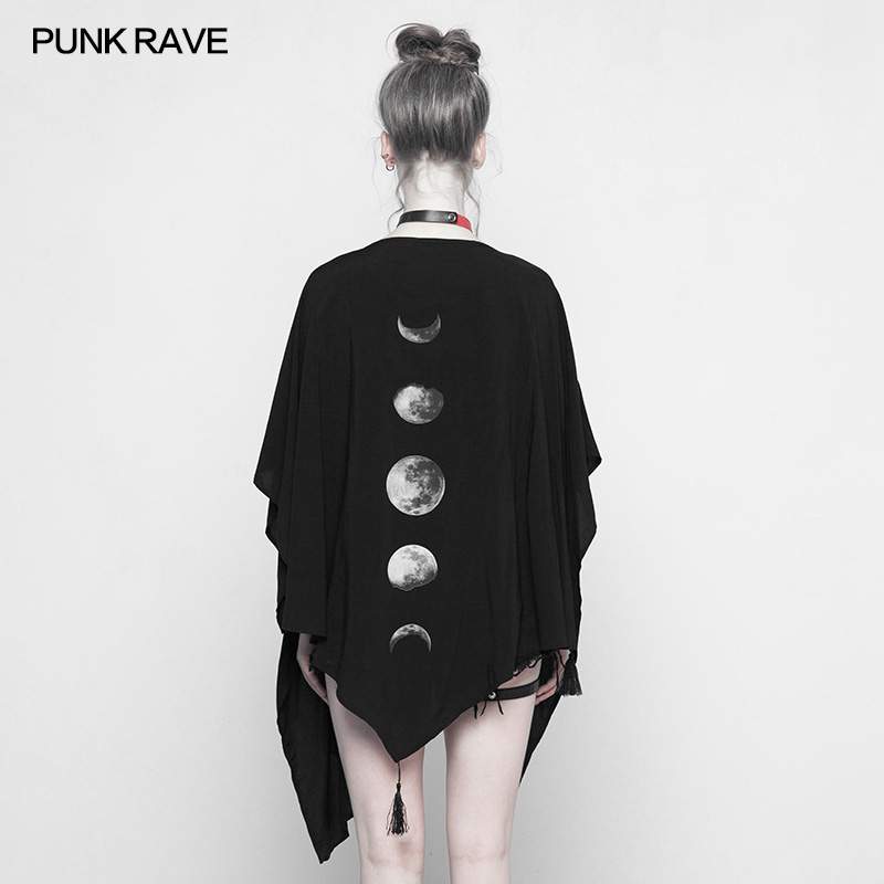 Punk Rave Callisto Moon Phase Shawl - Kate's Clothing