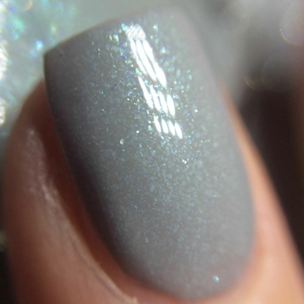 Radioactive Unicorn Haunting The Chapel spooky gray nail polish amazing shine vegan