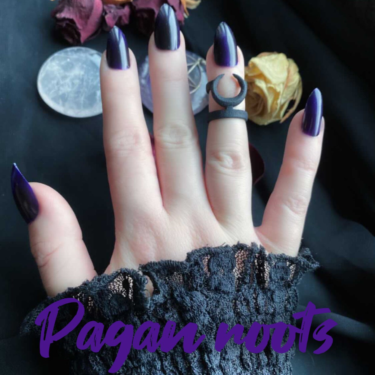 Radioactive Unicorn Pagan Roots intense dark purple nail polish deadly dramatic vegan