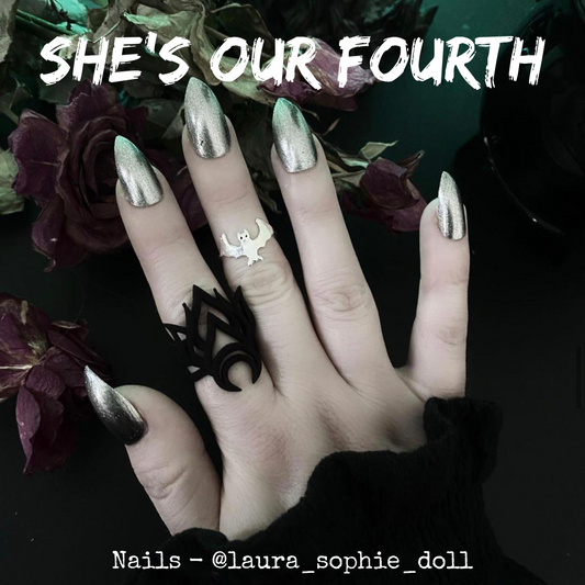 Radioactive Unicorn She's Our Fourth gorgeous silver ultimate shimmer nail polish vegan