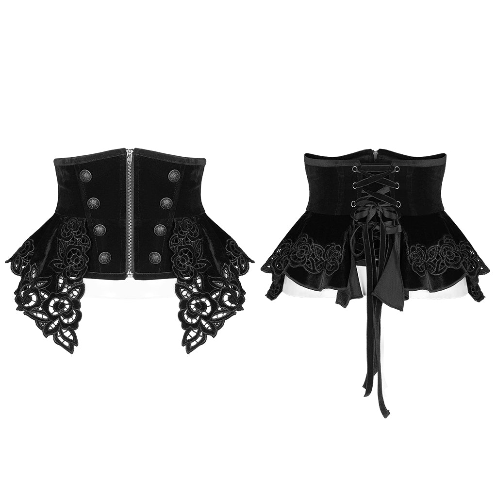 Punk Rave Valonia Corset Black - Kate's Clothing