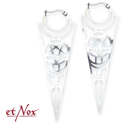 Et Nox Stainless Steel Ornaments Earrings - Kate's Clothing