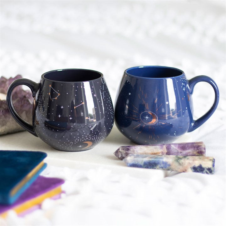 Gothic Gifts Purple Constellation Rounded Mug - Kate's Clothing
