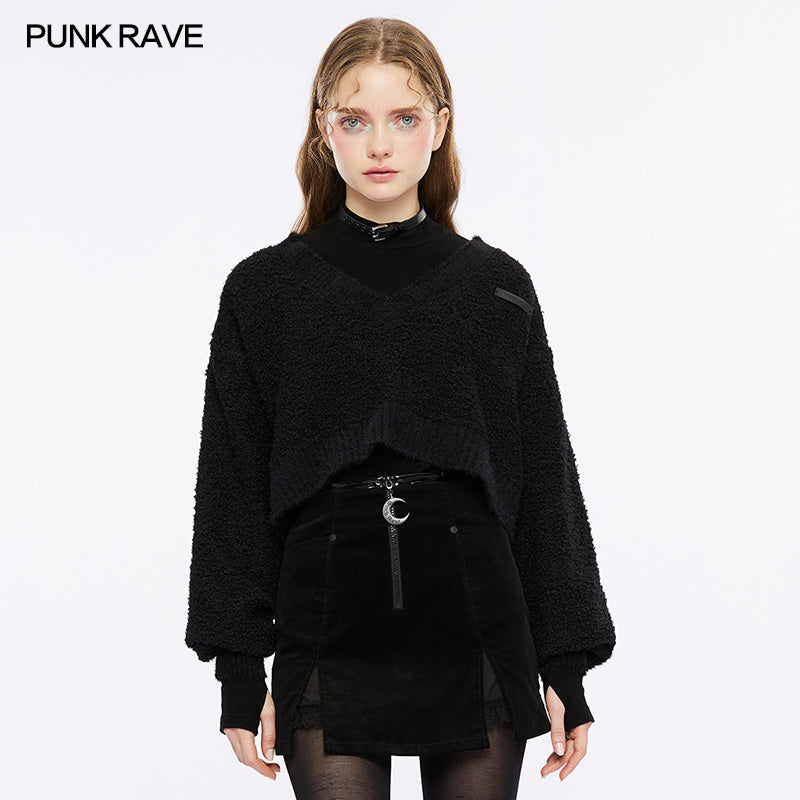 Punk Rave Safiyya Cropped Jumper - Kate's Clothing