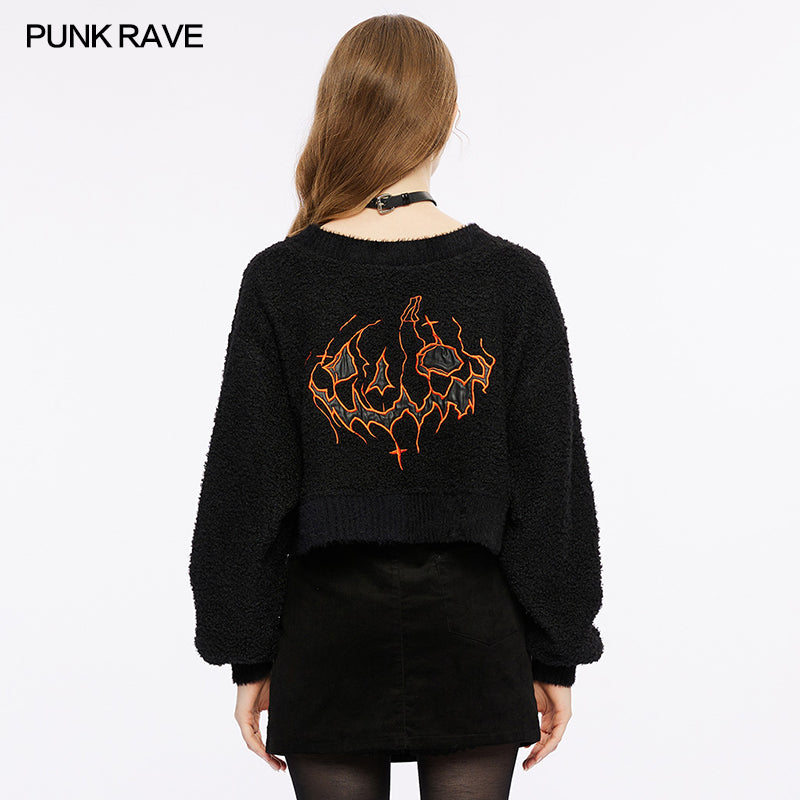 Punk Rave Safiyya Cropped Jumper - Kate's Clothing