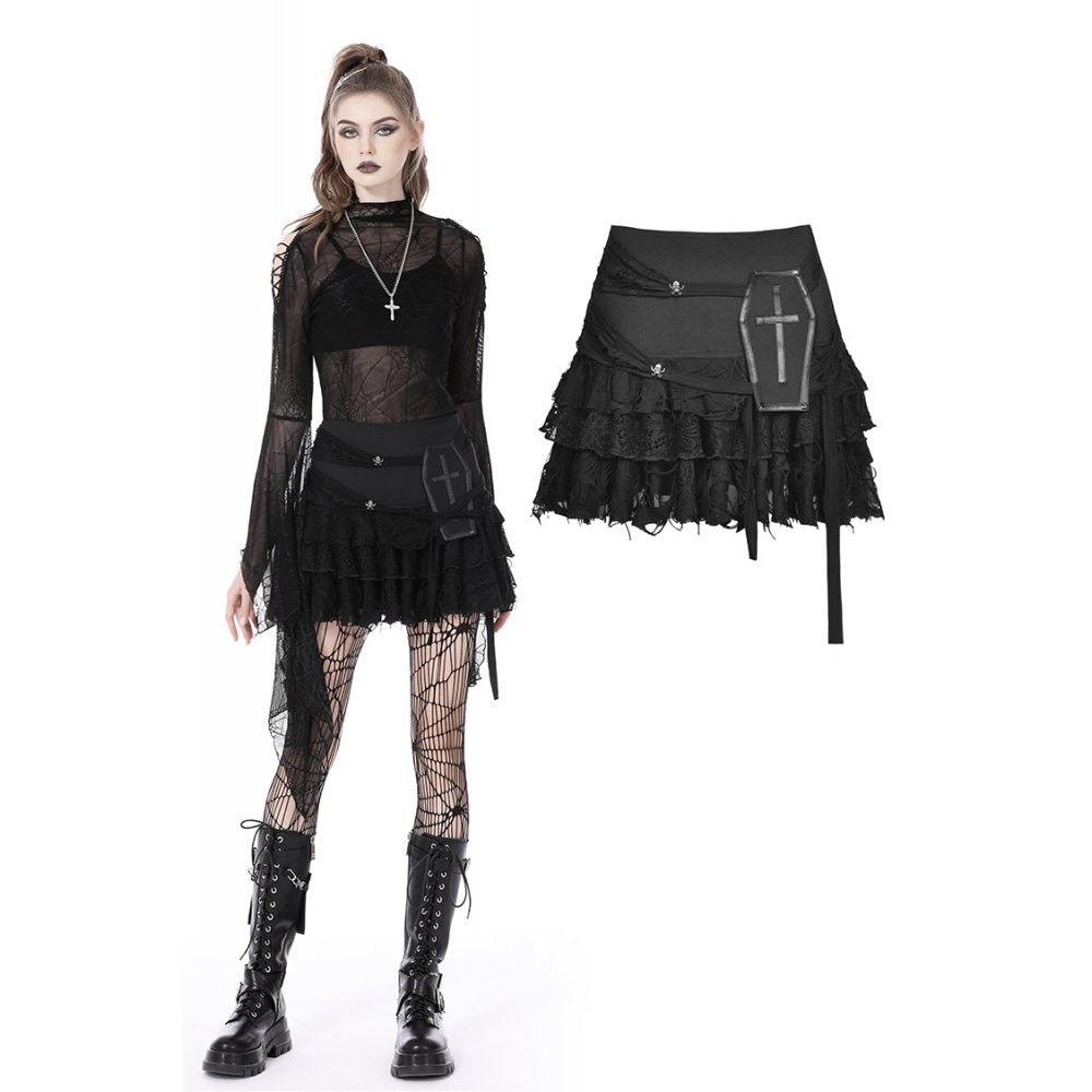 Dark In Love Sage Skirt - Kate's Clothing