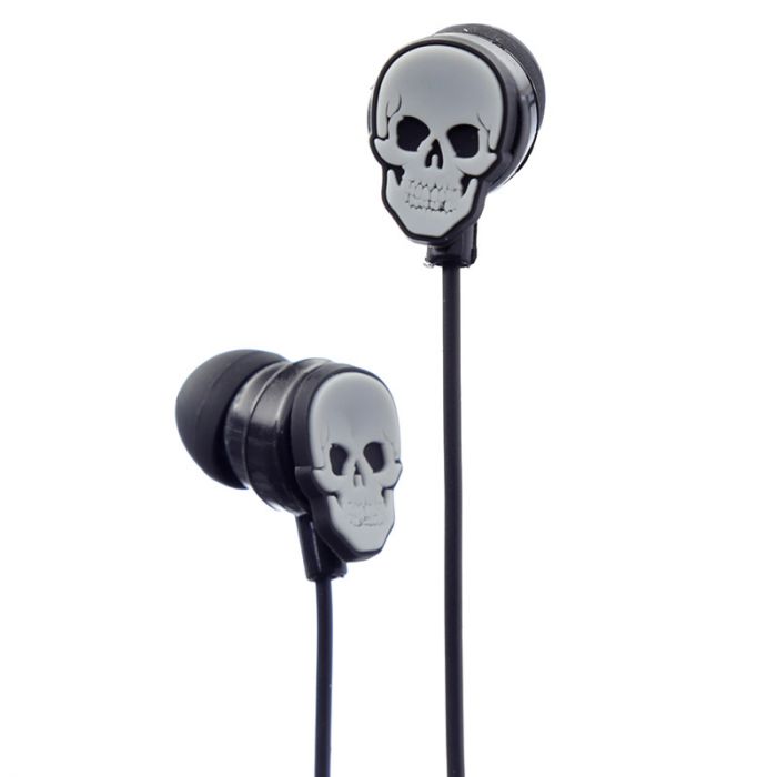 Gothic Gifts Skulls & Roses Novelty Earphones - Kate's Clothing