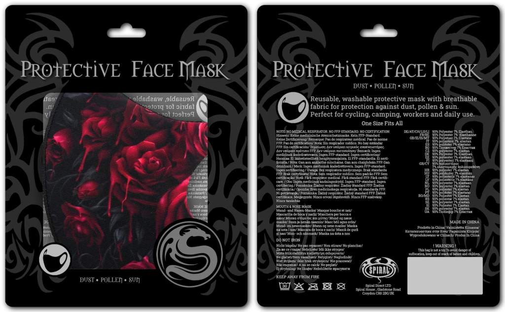 Blood Rose Face Mask - Kate's Clothing
