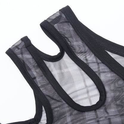 Punk Rave Plaid Punk Top Black - Kate's Clothing