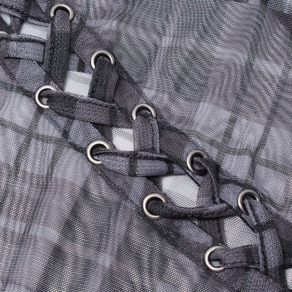 Punk Rave Plaid Punk Top Black - Kate's Clothing