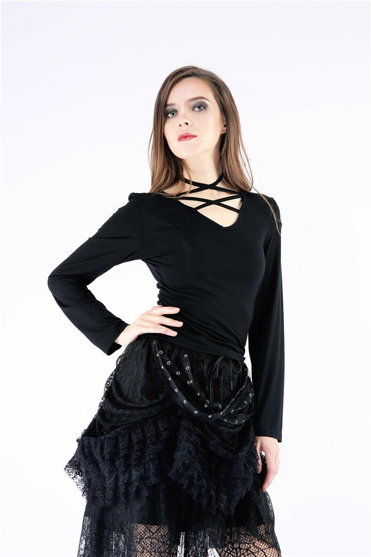 Dark in Love Sulis Slashed Wings Top - Kate's Clothing