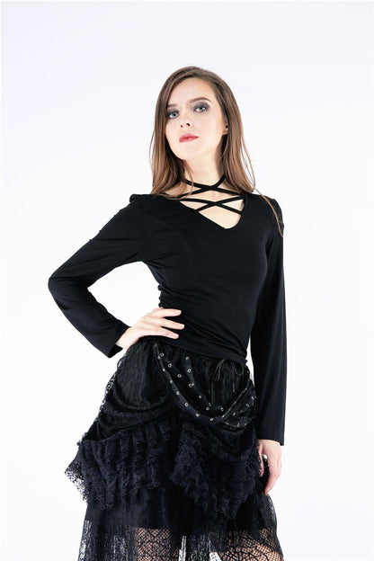 Dark in Love Sulis Slashed Wings Top - Kate's Clothing