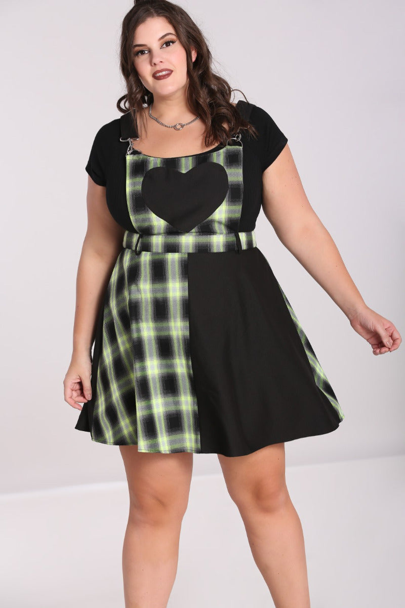Hell Bunny Tammy Pinafore Dress - Kate's Clothing