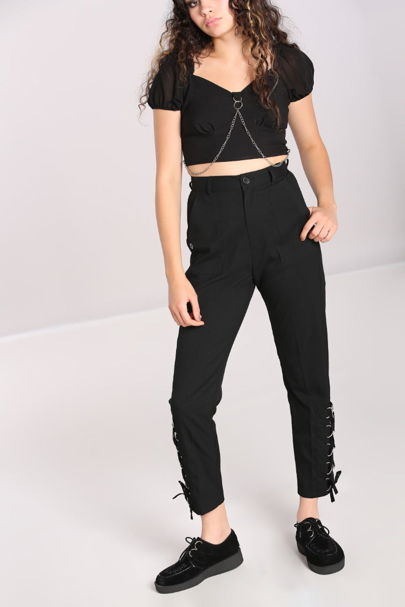 Hell Bunny Tifa Trousers - Kate's Clothing