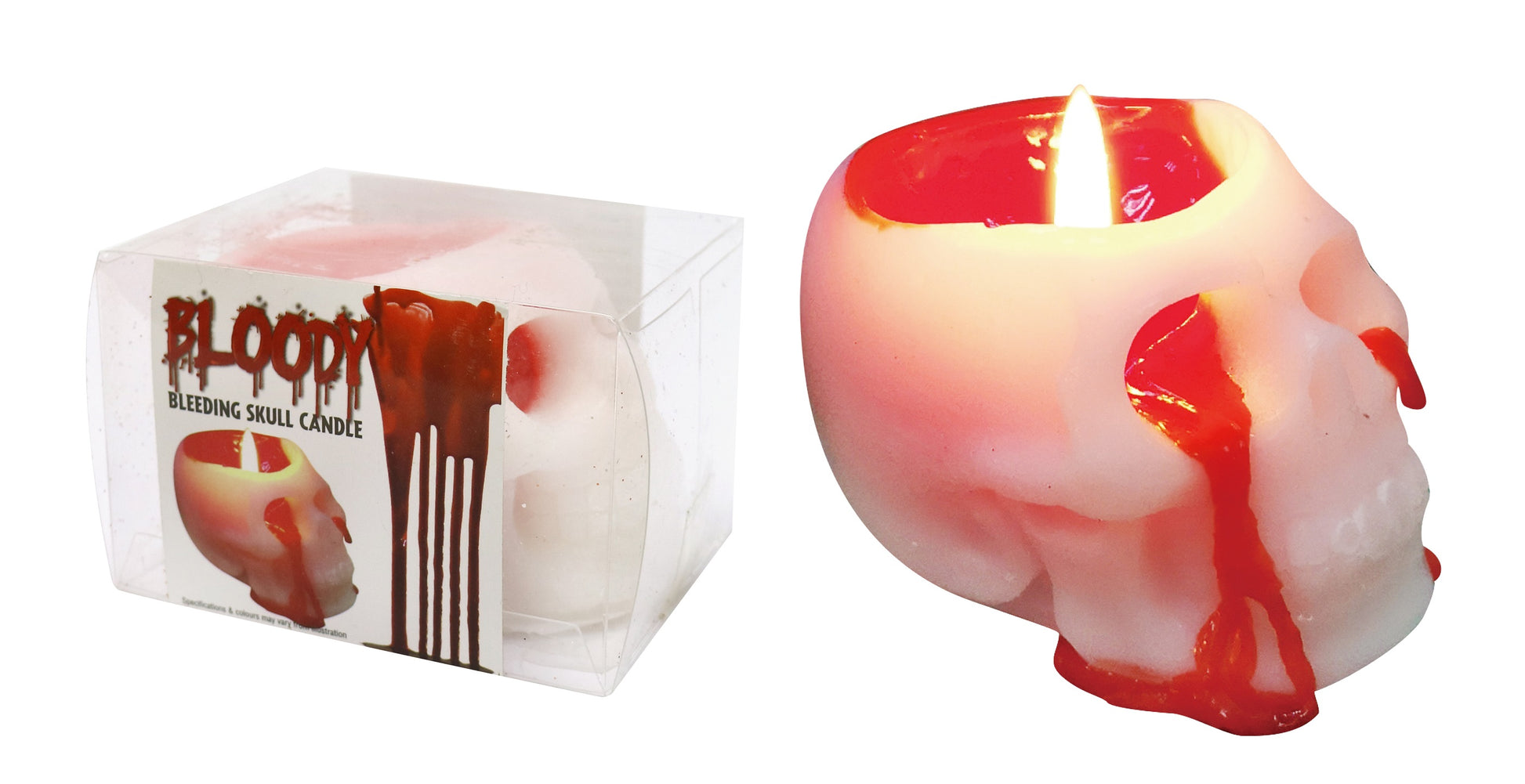 Gothic Gifts Bleeding Skull Candle - Kate's Clothing