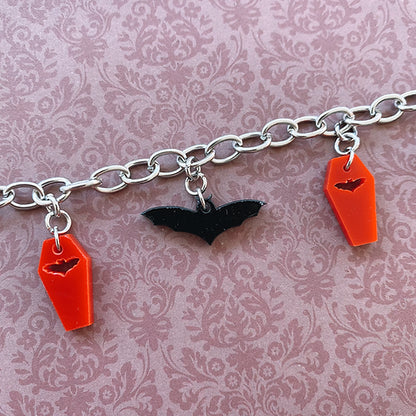 Simply Gothic Vampire Bat Charm Bracelet - Kate's Clothing